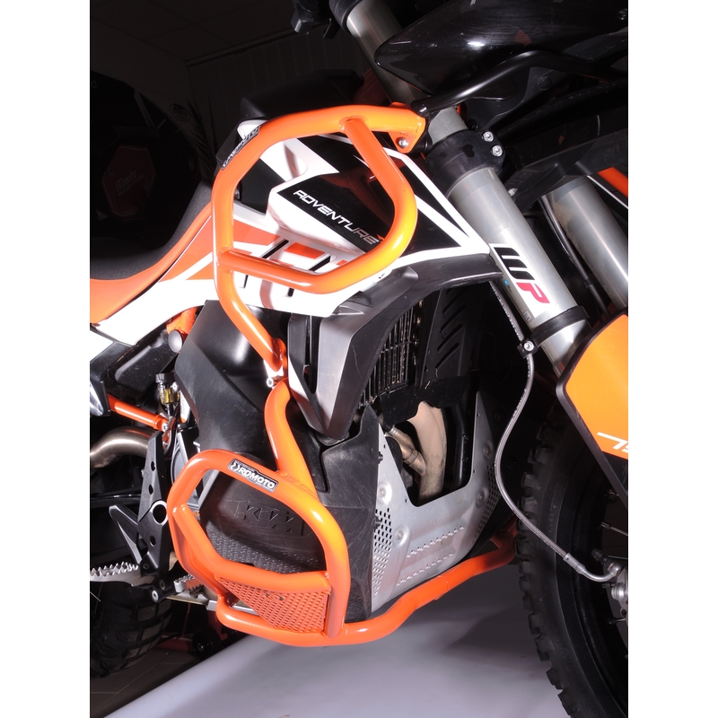 Engine guards RDMOTO orange upper + lower