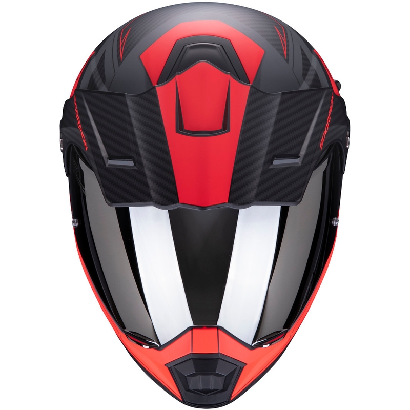 Szczękowy kask enduro Scorpion ADX-1 Tucson szaro-czerwony wyprzedaż