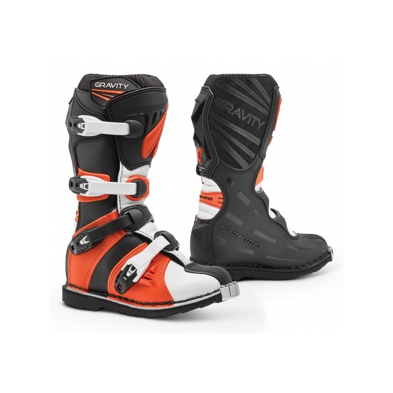 Dziecięce buty motocyklowe Forma Gravity czarno-pomarańczowe