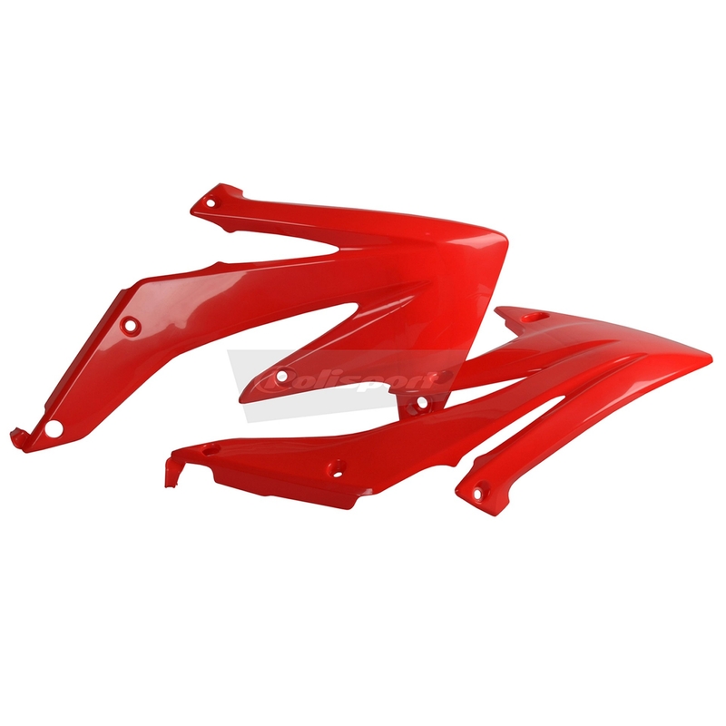 Radiator scoops POLISPORT (pair) red CR 04 for HONDA CRF 450 R 2005-2008