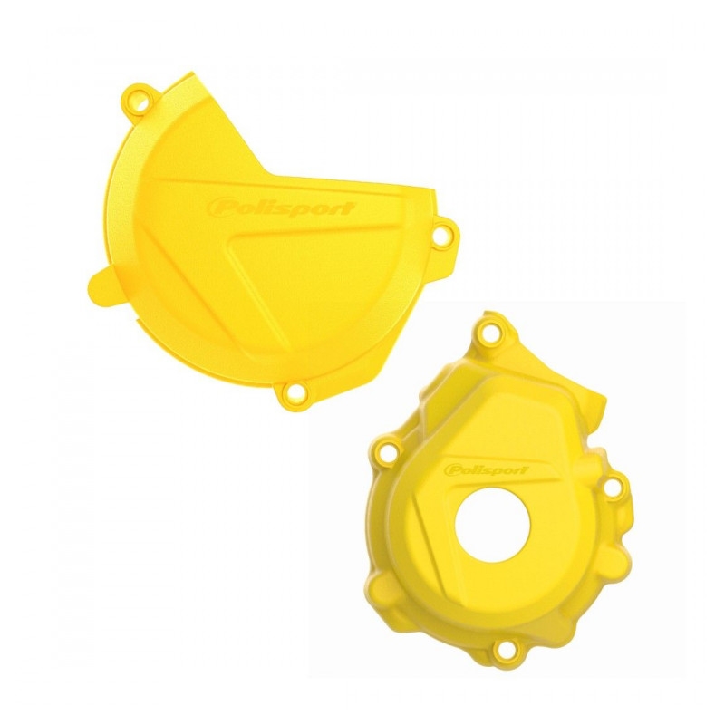 Clutch and ignition cover protector kit POLISPORT Yellow