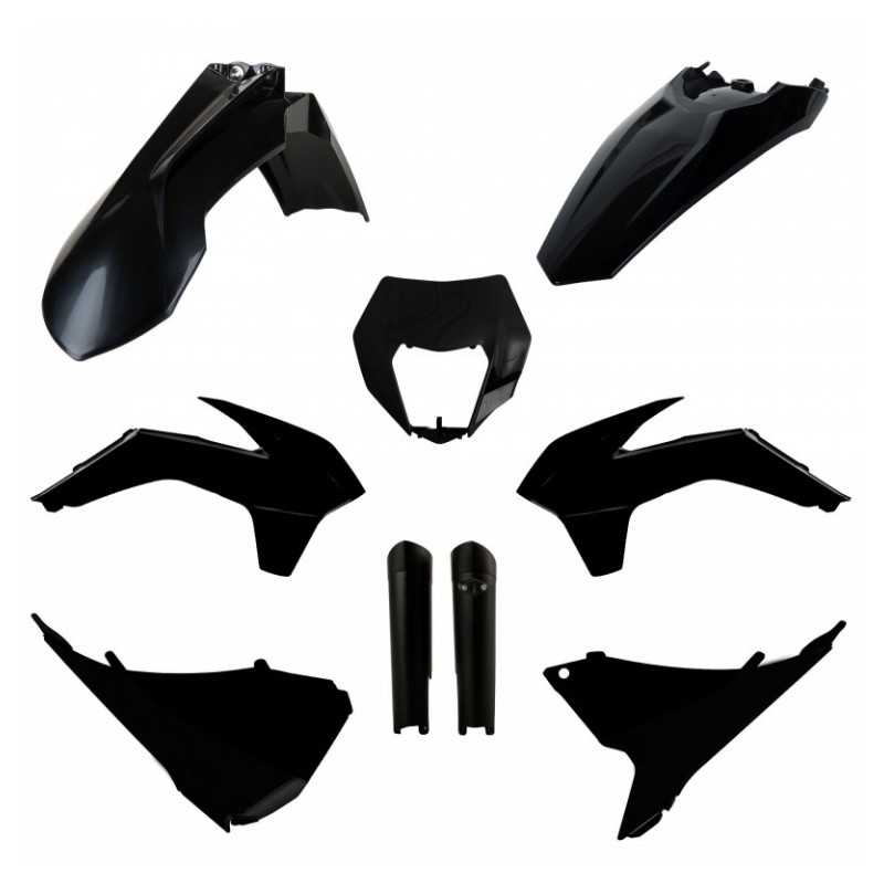 Plastic body kit POLISPORT black for KTM XC-W 300 2014-2015