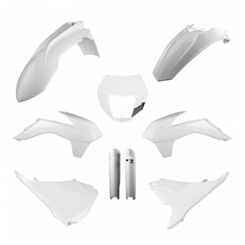 Plastic body kit POLISPORT White KTM for KTM XC-W 300 2014-2015