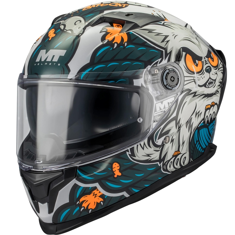 Kask motocyklowy integralny MT Braker SV King A7 szaro-niebieski