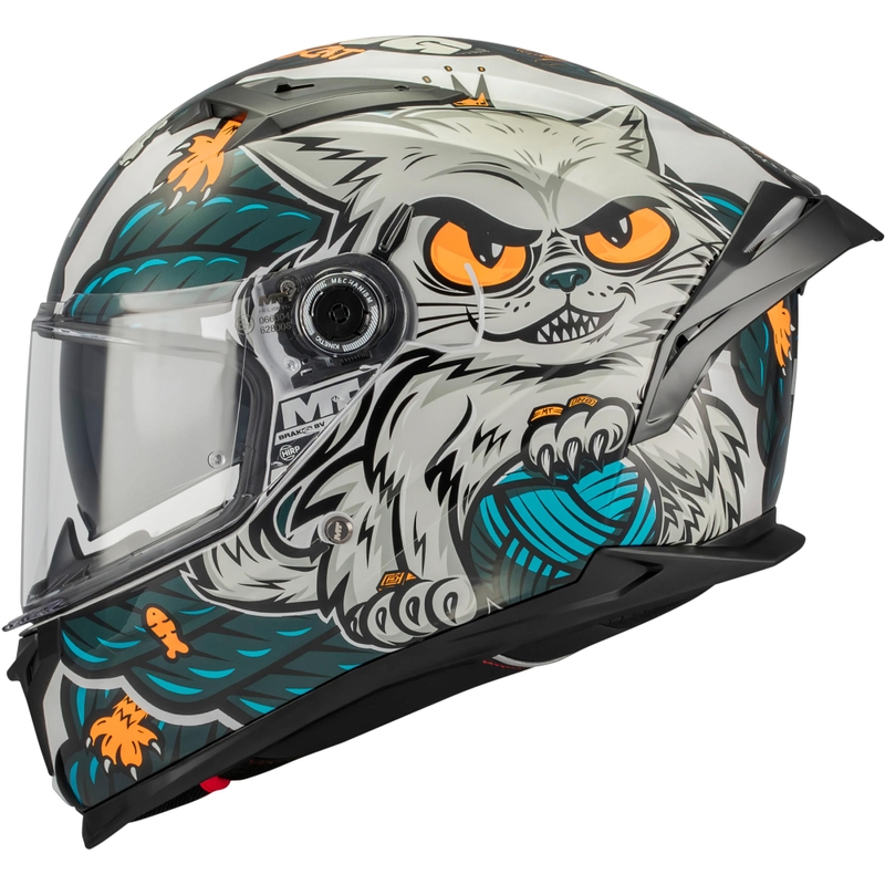 Kask motocyklowy integralny MT Braker SV King A7 szaro-niebieski