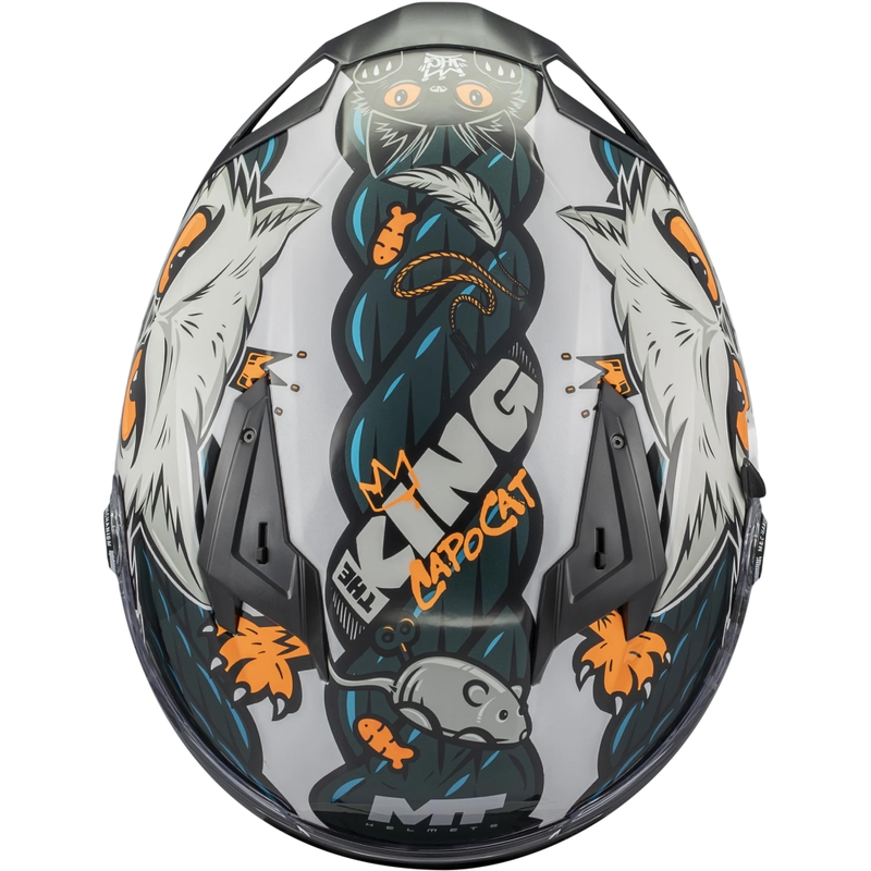 Kask motocyklowy integralny MT Braker SV King A7 szaro-niebieski