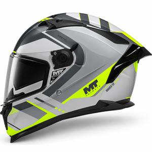Kask motocyklowy integralny MT Braker SV Inception C2 szaro-fluo żółty