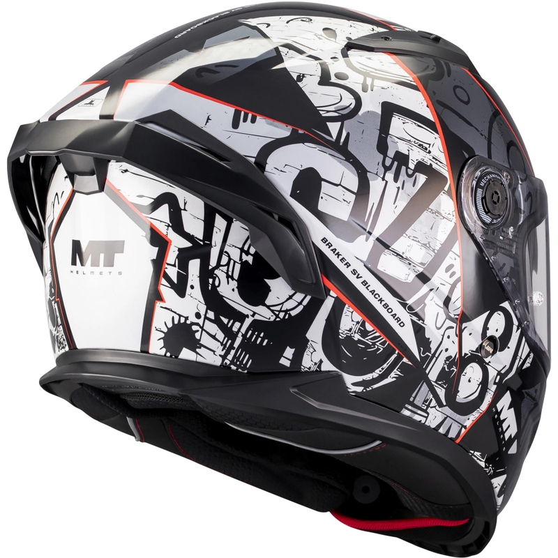 Kask motocyklowy integralny MT Braker SV Blackboard B0 czarno-szary