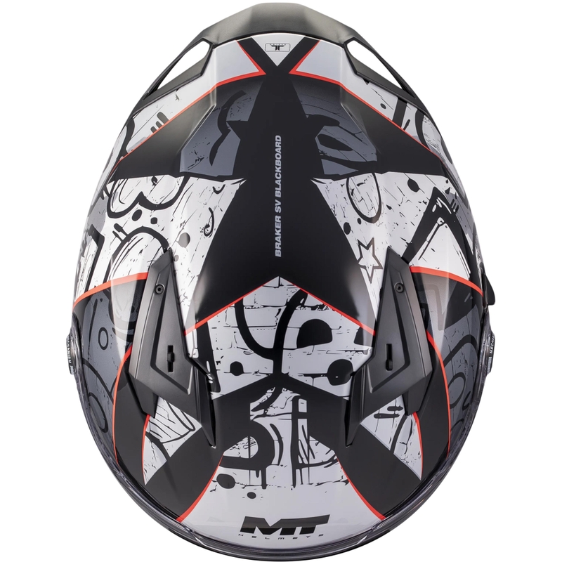 Kask motocyklowy integralny MT Braker SV Blackboard B0 czarno-szary