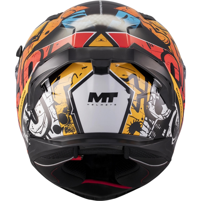 Kask motocyklowy integralny MT Braker SV Blackboard B5 czarno-niebiesko-czerwony
