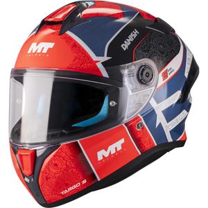 Kask motocyklowy integralny MT Targo S Danish_26_Season C5 czerwono-niebiesko-szary