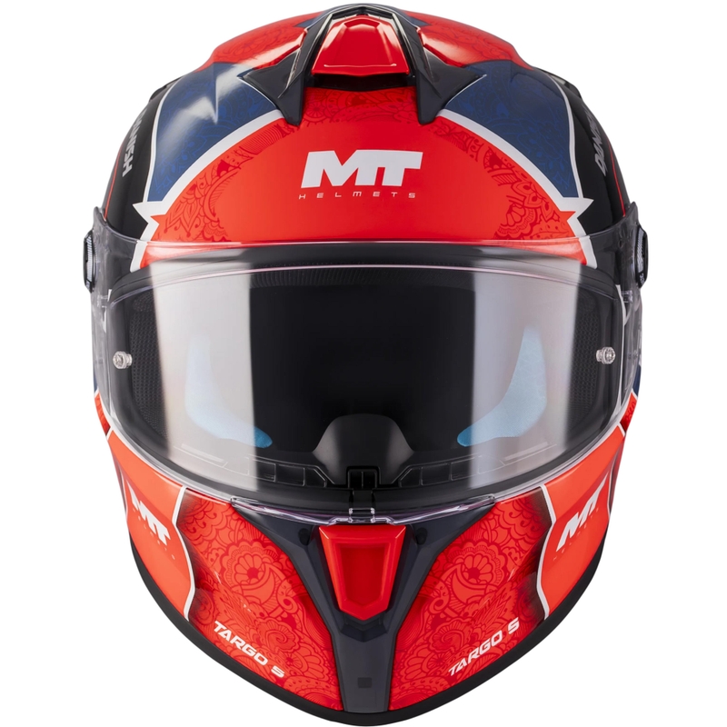 Kask motocyklowy integralny MT Targo S Danish_26_Season C5 czerwono-niebiesko-szary
