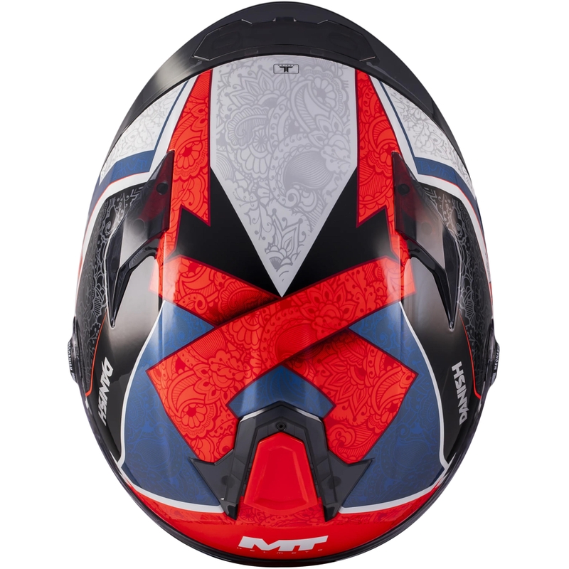 Kask motocyklowy integralny MT Targo S Danish_26_Season C5 czerwono-niebiesko-szary