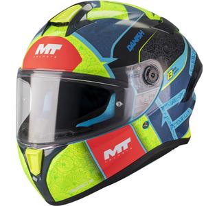 Kask motocyklowy integralny MT Targo S Danish_26_Brasil C3 niebiesko-fluo żółto-czerwony