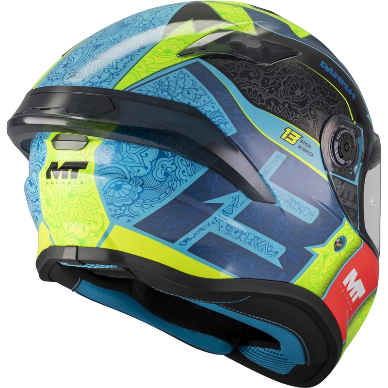 Kask motocyklowy integralny MT Targo S Danish_26_Brasil C3 niebiesko-fluo żółto-czerwony