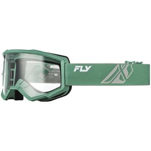Gogle motocrossowe Fly Racing Focus zielone z przezroczystymi szkłami