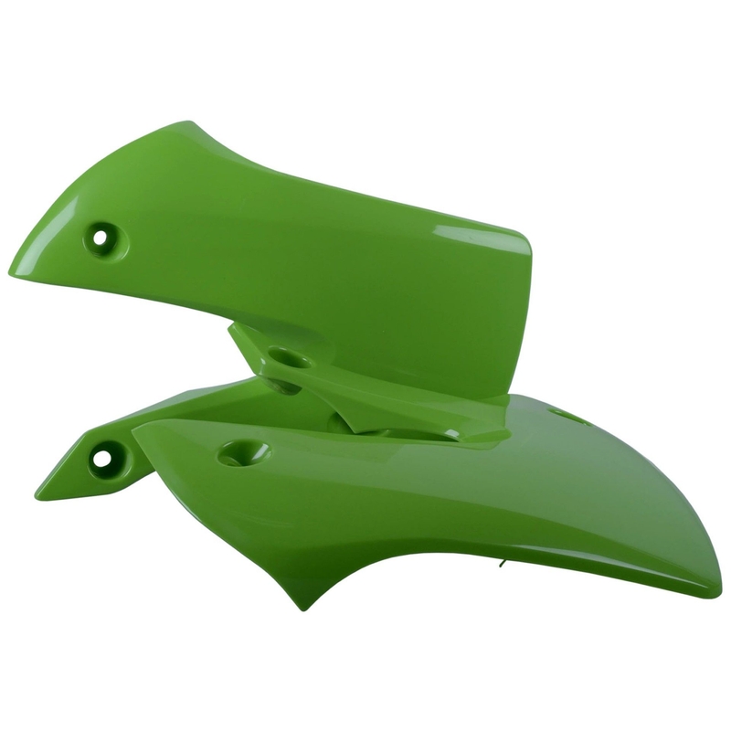 Radiator scoops POLISPORT (pair) green 05 for KAWASAKI KX 65 2000-2026, KAWASAKI KLX 110 (R) 2002-2009