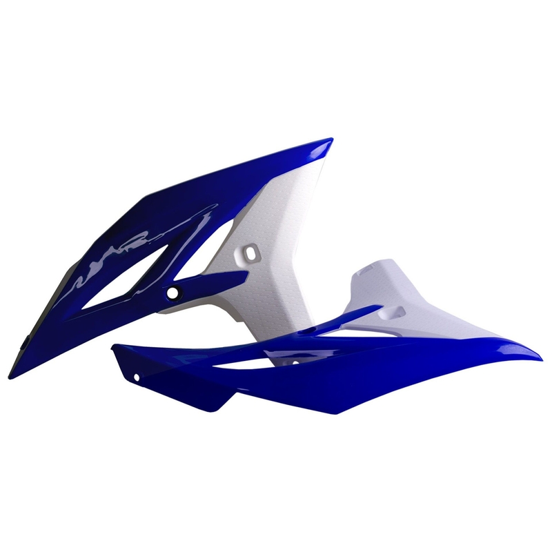 Radiator scoops POLISPORT (pair) blue Yam98/white for YAMAHA WR 450 F 2012-2015, YAMAHA YZ 250 F 2010-2013