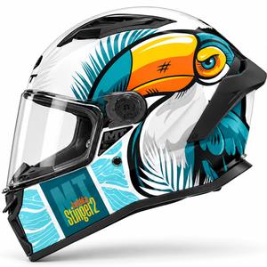 Kask motocyklowy integralny MT Stinger 2 Caribbean A6 niebiesko-biały