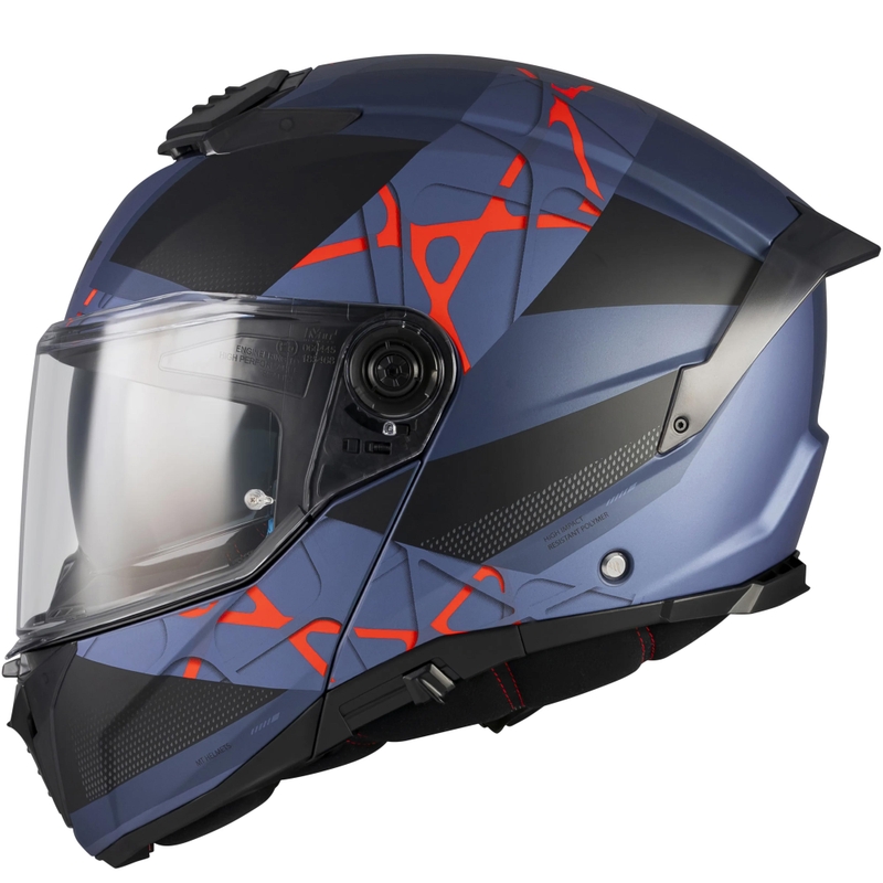 Kask motocyklowy typu flip-up MT Atom 2 SV Change C17 matowy czarno-niebieski
