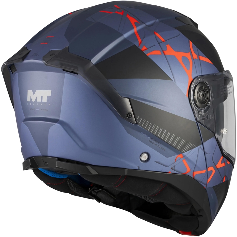 Kask motocyklowy typu flip-up MT Atom 2 SV Change C17 matowy czarno-niebieski