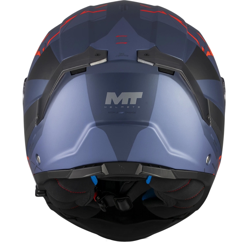 Kask motocyklowy typu flip-up MT Atom 2 SV Change C17 matowy czarno-niebieski