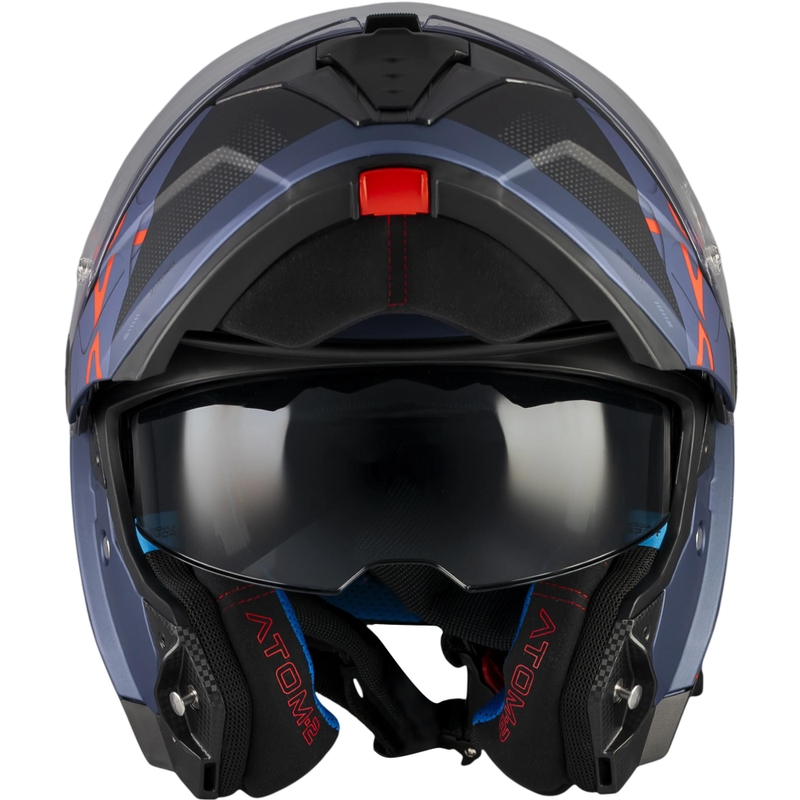 Kask motocyklowy typu flip-up MT Atom 2 SV Change C17 matowy czarno-niebieski