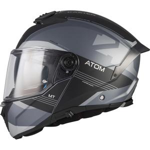 Kask motocyklowy typu flip-up MT Atom 2 SV Kaster C2 matowy czarno-szary