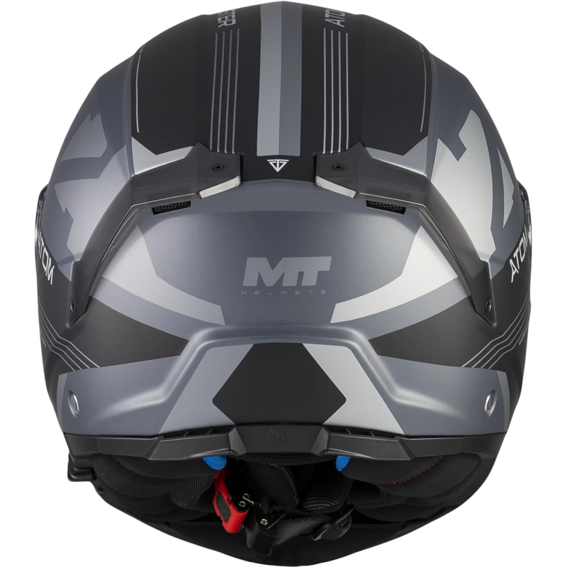 Kask motocyklowy typu flip-up MT Atom 2 SV Kaster C2 matowy czarno-szary