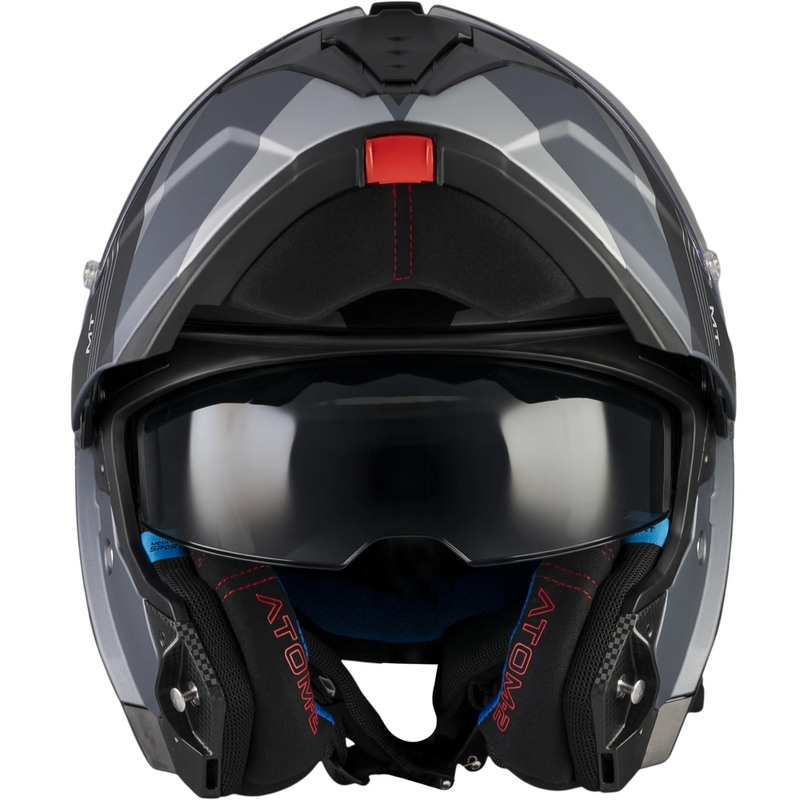 Kask motocyklowy typu flip-up MT Atom 2 SV Kaster C2 matowy czarno-szary