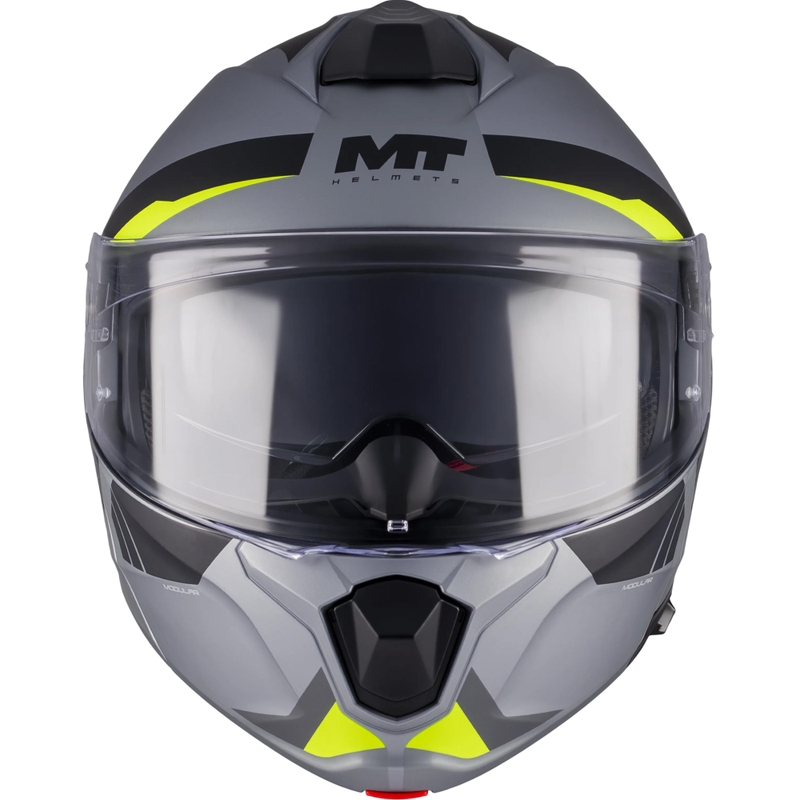 Kask motocyklowy typu flip-up MT Genesis R SV Cheeky C3 czarno-szaro-fluo-żółty