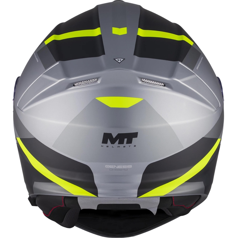 Kask motocyklowy typu flip-up MT Genesis R SV Cheeky C3 czarno-szaro-fluo-żółty