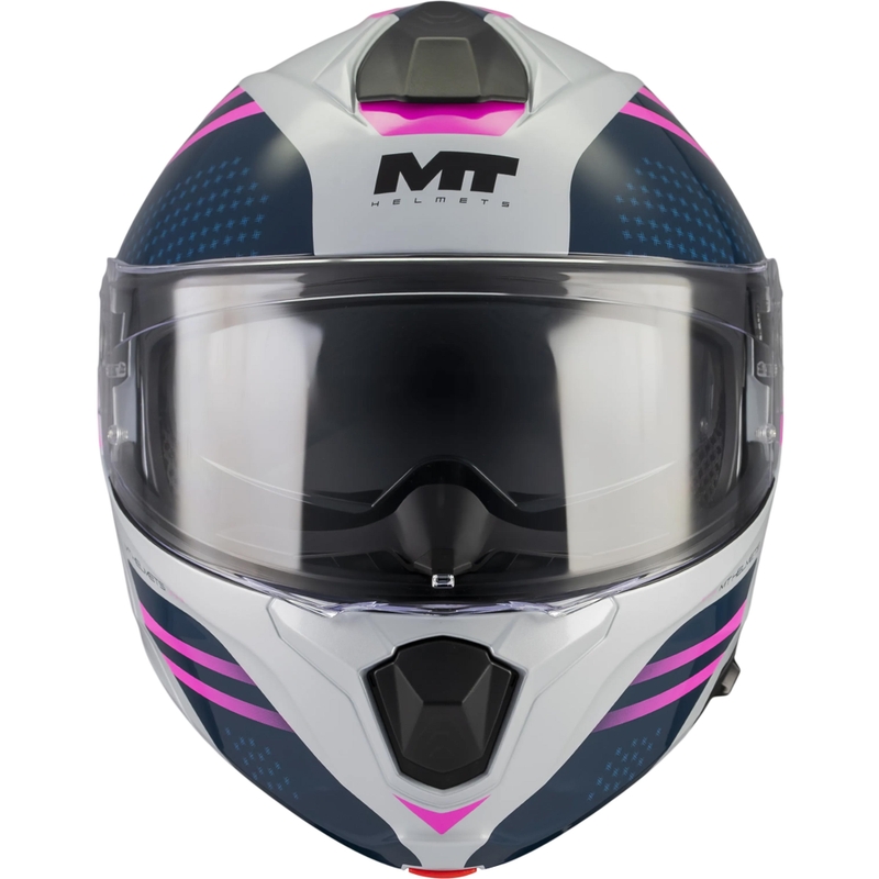 Kask motocyklowy typu flip-up MT Genesis R SV Vibe C8 szaro-niebiesko-różowy