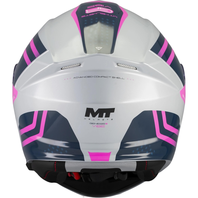 Kask motocyklowy typu flip-up MT Genesis R SV Vibe C8 szaro-niebiesko-różowy
