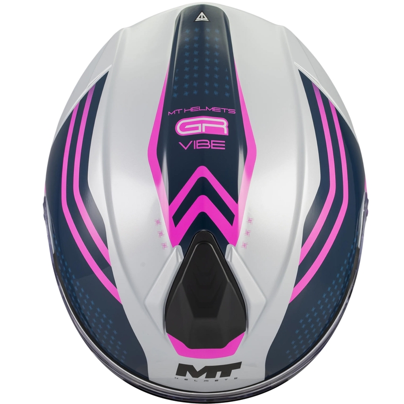 Kask motocyklowy typu flip-up MT Genesis R SV Vibe C8 szaro-niebiesko-różowy