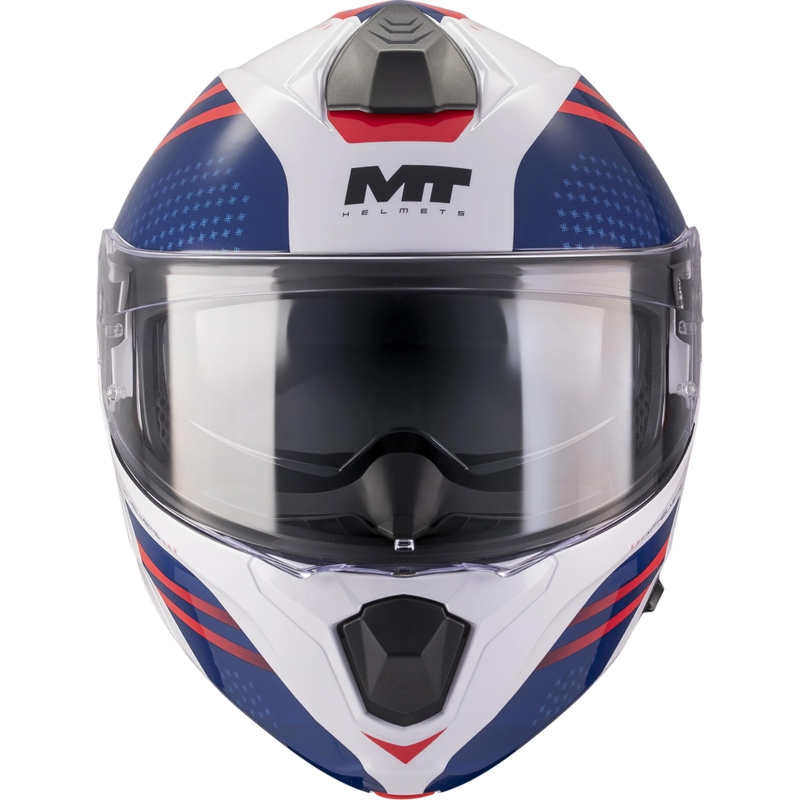 Kask motocyklowy typu flip-up MT Genesis R SV Vibe A7 biało-niebiesko-czerwony