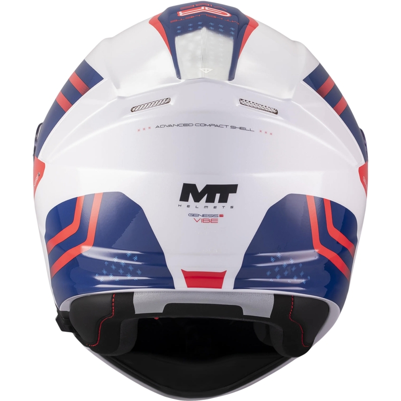 Kask motocyklowy typu flip-up MT Genesis R SV Vibe A7 biało-niebiesko-czerwony