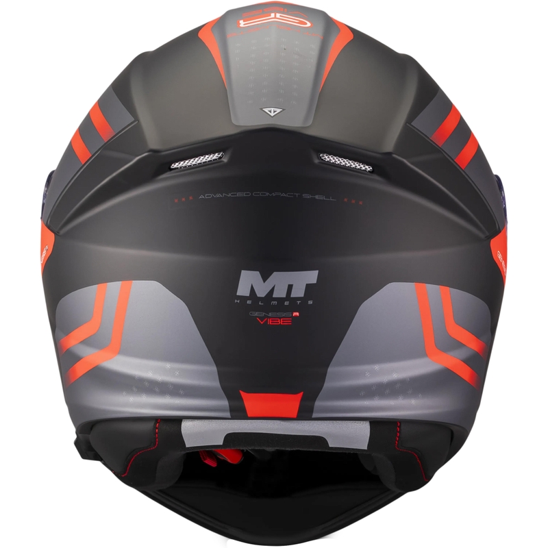 Kask motocyklowy typu flip-up MT Genesis R SV Vibe B5 matowy czarno-szaro-czerwony