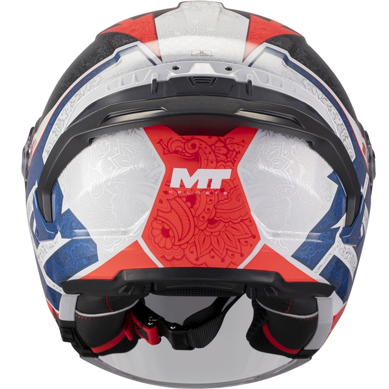 Kask motocyklowy otwarty MT Cosmo SV Danish 26 Season C5 niebiesko-czerwono-biało-czarny