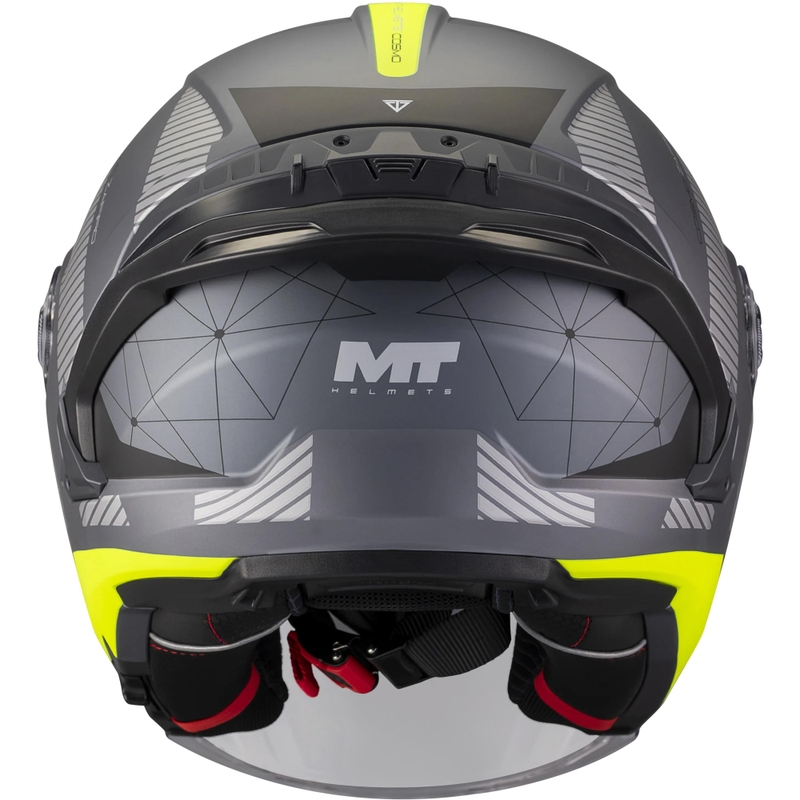 Kask motocyklowy otwarty MT Cosmo SV Zafiro C3 matowy czarno-szary-fluo żółty