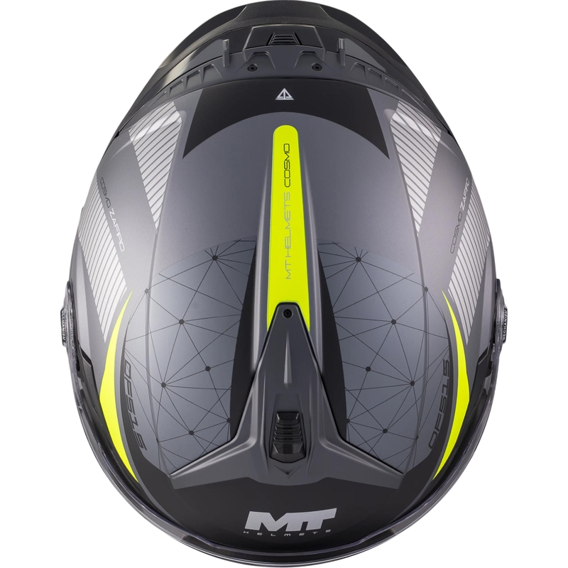 Kask motocyklowy otwarty MT Cosmo SV Zafiro C3 matowy czarno-szary-fluo żółty