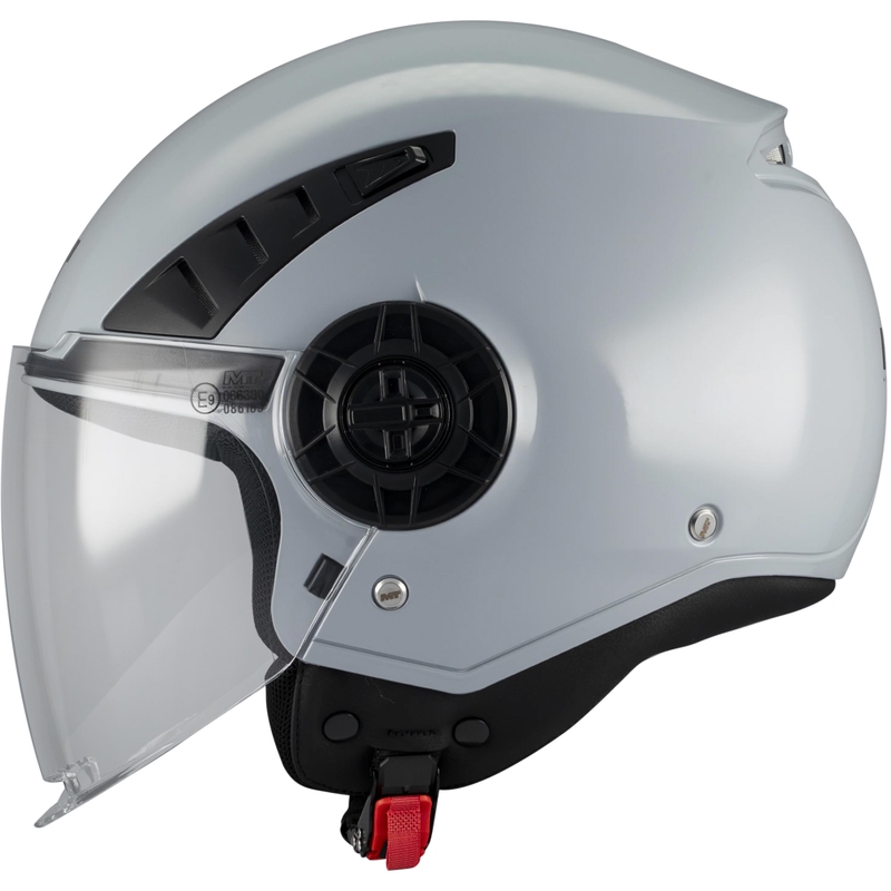 Kask motocyklowy otwarty MT Aeris Pure A12 połyskujący szary