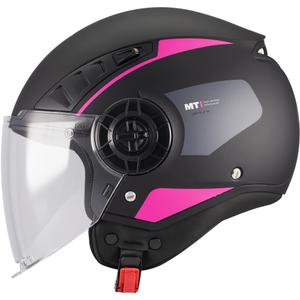 Kask motocyklowy otwarty MT Aeris Demure B5 czarno-różowy