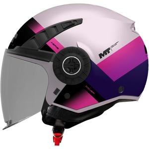 Kask motocyklowy otwarty MT Aeris Cover C8 matowy różowo-fioletowy