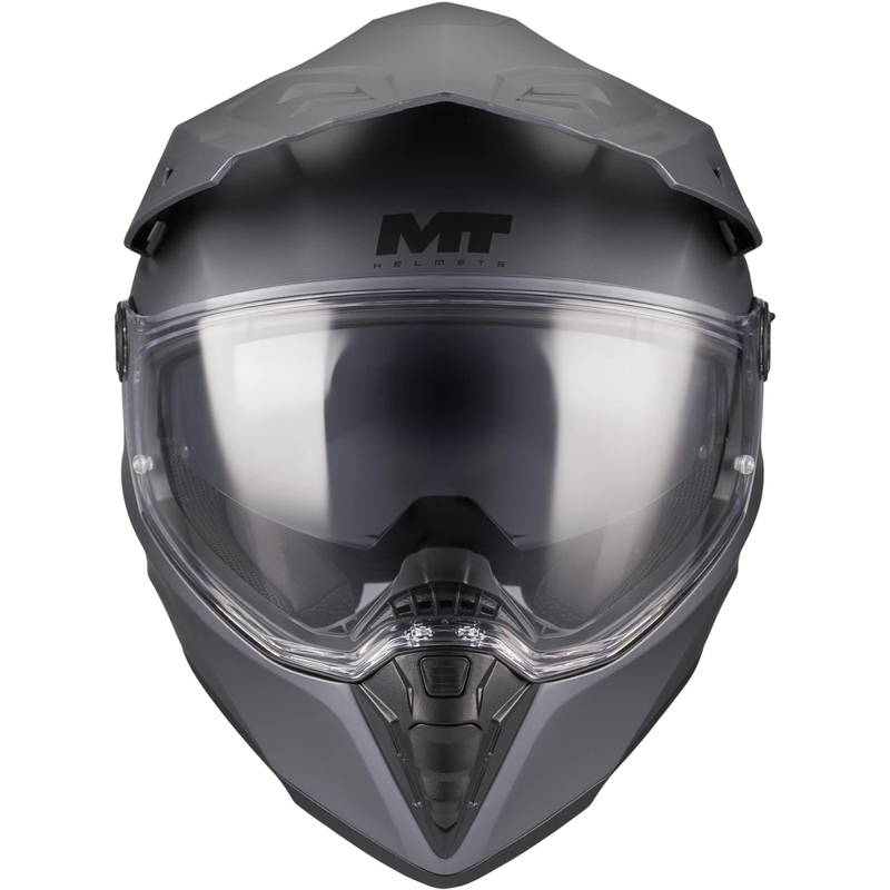Kask motocyklowy enduro MT Track SV Pure A2 matowy szary