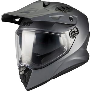 Kask motocyklowy enduro MT Track SV Pure A2 matowy szary