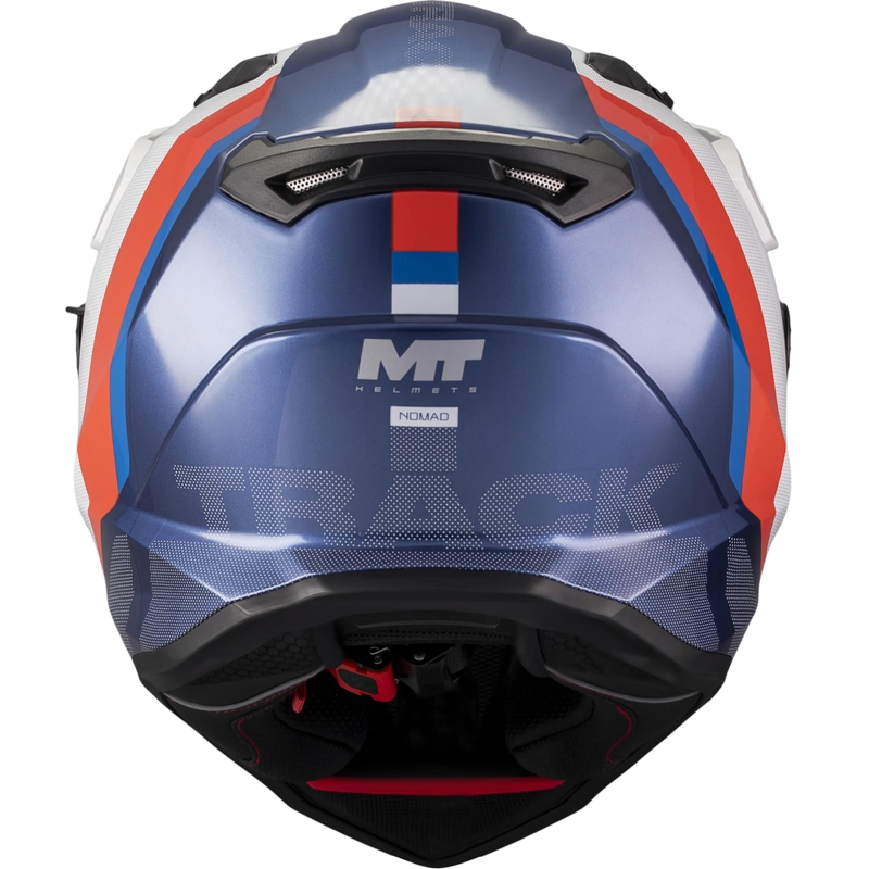 Kask motocyklowy enduro MT Track SV Nomad C0 niebiesko-biało-czerwony