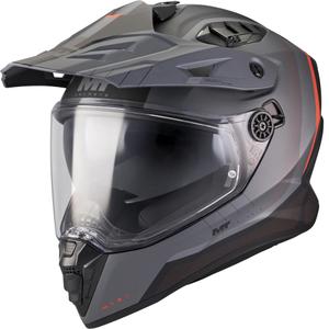 Kask motocyklowy enduro MT Track SV Nomad B25 matowy czarno-szaro-czerwony