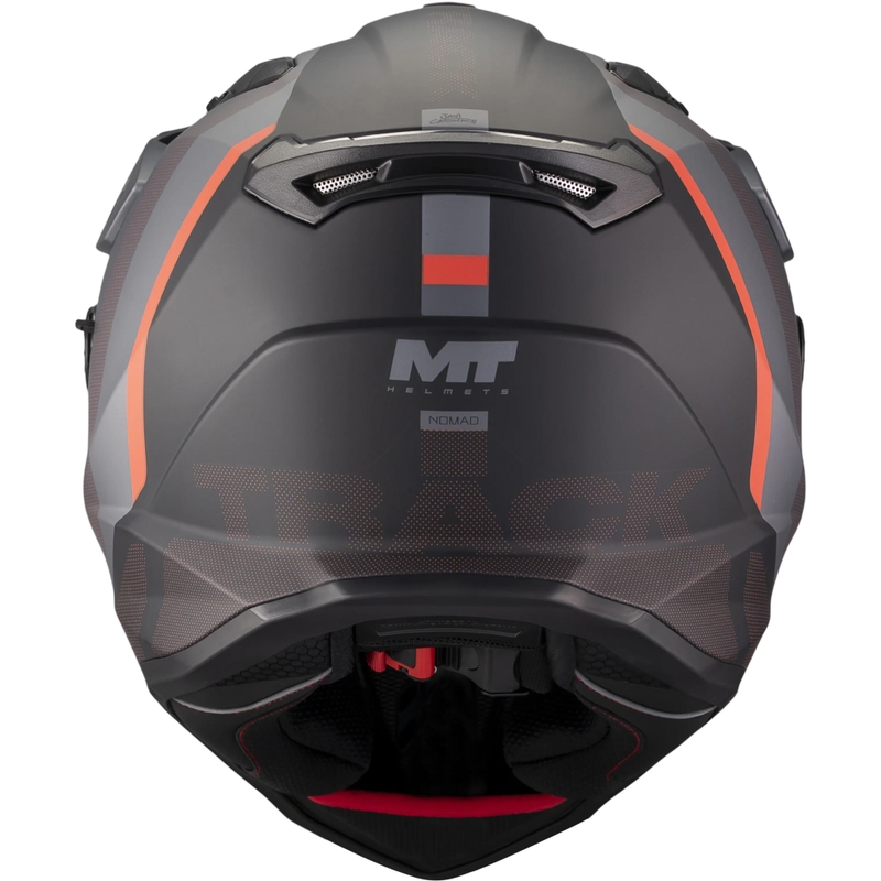 Kask motocyklowy enduro MT Track SV Nomad B25 matowy czarno-szaro-czerwony