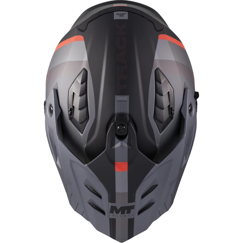 Kask motocyklowy enduro MT Track SV Nomad B25 matowy czarno-szaro-czerwony